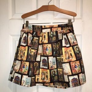 Religious Figures Zip Up Skirt